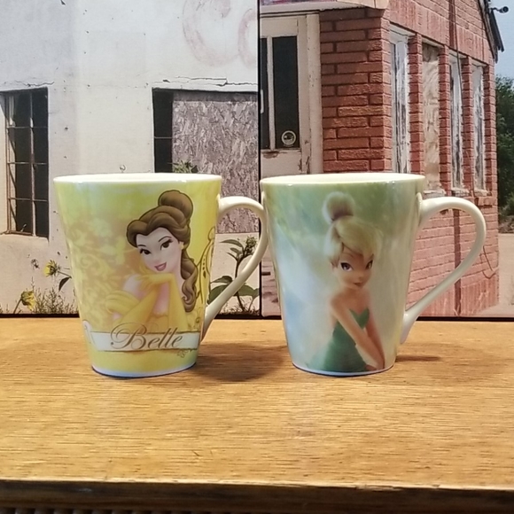 Disney Other - Disney Bella & Tinker Bell Coffee Cups